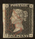 INGLATERRA  IVERT 1 (º) 1 Penique Negro  1840  NL1376 - Used Stamps