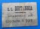 Rare- S.S. BRITANNIA✔️PAQUEBOT-SPARDECK AR Permis Circulation Titre Transport-Ticket Simple-☛Billet Embarquement Bâteau - Welt