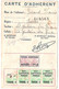 Carte D'Adhérent Au PCF Parti Communiste Français Pour 1945 Signature Imprimée Maurice Thorez - Historische Documenten