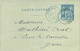 Rare Cachet Bleu A2 Mixte De ARINTHOD Jura Sur Carte Lettre Entier Postal 15 Cts Sage Janv. 1887 - 1877-1920: Periodo Semi Moderno