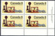 CANADA 1974 100 Years Telephone Superb U/M Block Of Four VARIETY: WRONG COLOURS - Plaatfouten En Curiosa