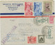 COLOMBIA 1950 Mixed Postage Within Farm 5 C Blue + Red (PRE-RELEASE FDC) Flown With AVIANCA To HANOVER - Colombia