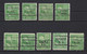 USA....." 1938.."........WASHINGTON...........1c  X 9 DIFFERENT PENCEL CANCELS........... - Oblitérés