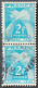 FRAYX082Ux2v - Timbres Taxe Type Gerbes Pair Of 2 F Used Old Stamps 1946-55 - France YT YX 082 - Zegels