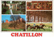 6660 CHATILLON SUR CHALARONNE Le Barrage, Le Vieux Château, Le Triptyque   Hippodrome,   (scan Recto-verso) 01 Ain - Châtillon-sur-Chalaronne