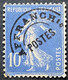 FRAPO052MNH - Pre-cancelled Stamp - Type Semeuse Fond Plein - 10 C MNH Stamp 1927-31 - France YT PO 052 - 1893-1947