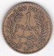 Protectorat Français Bon Pour 1 Franc 1921 – AH 1340 En Bronze-aluminium , Lec# 237 - Tunisia