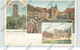 0-6110 HILDBURGHAUSEN, Lithographie, Seminar, Aussichtsthurm, Marktplatz - Hildburghausen