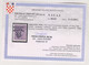 CROATIA WW II, 1941 Postage Due 0.50 Din Double Ovpt  (one Blind ) MNH Certificat Zrinjscak - Croacia