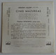 EP 45 // Vladimir Horowitz, Frédéric Chopin - 5 Mazurkas / Label La Voix De Son Maître - Clásica