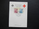 BuM Gedenkblatt Kriegshilfswerk Für Das Rote Kreuz, Mit Sonderstempel Budweis 1 Wehrkampftage Der SA 1942 - Covers & Documents