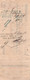 69 / CHEQUE 1887 /  TIMBRE FISCAL / LYON MACON  Sté Des FONDERIES De Cuivre THEVENIN Frères L. SEGUIN & Cie - Chèques & Chèques De Voyage