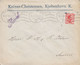 Denmark KRØYER CHRISTENSEN Vignette TMS Cds KØBENHAVN (11.) 1918 Cover Brief ASSENS (Arr.) ERROR Variety 'Spot Un. Chin' - Variétés Et Curiosités