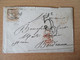 Espagne / Espana - Enveloppe Vers Bordeaux - Timbre N°88 + Taxe - Ambulant Rouge Esp. - Saint Jean De Luz - 1869 - Storia Postale