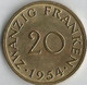 Pièce De Monnaie  20 Franken 1954 - Otros & Sin Clasificación