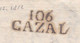 1812 - Marque Postale 106 CAZAL Casale (dept De Marengo - Alessandria) Sur Lettre Pliée De 2 P. De Cafaleli Vers Mantova - 1792-1815: Conquered Departments