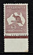 Australia 1924 Kangaroo 2/- Maroon 3rd Watermark Marginal MH - Mint Stamps