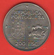 Portogallo 200 Escudos 1992 Portugal Rodrigues Cabrilmo Nikel Coin - Portugal