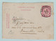 Kaartbrief, Carte Lettre Van Bracquegnies  Naar Bruxelles ,met Opdrukzegels Capon Nr 46 - Letter Covers