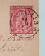 Kaartbrief, Carte Lettre, Express  , Brussel Naar Morlanwelz ,met Opdrukzegels Capon Nr 46 - Briefumschläge