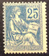 118 - 2 Mouchon 25 C Bleu Neuf * Adhérences - 1900-02 Mouchon
