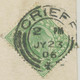 GB SCOTTISH VILLAGE POSTMARKS „CRIEFF“ VF Strike (25mm, Time Code „2 PM") 1906 - Schotland