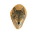 Original Hand Painted Image Of A Grey Wolf On A Smooth Beach Stone Paperweight - Gouaches