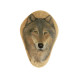 GREY WOLF Hand Painted On A Smooth Beach Stone Paperweight - Animals