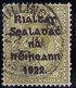 Ireland 1922 Thom Rialtas Faked 5-line Black Overprint On 1s Bistre-brown, Appears To Be Hand-impressed - Covers & Documents