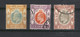 HONG KONG  /  Y. & T.  N° 80 + 81 + 86  /  Type ROI  EDOUARD  VII  ( 3 Timbres Oblitérés ) - Oblitérés