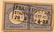 Mi 10 = 320€, 1872 7 Kr  Mit Kleinem Brustschild Seltenes Tadelloses Paar Stpl FRANKFURT STADTPOST EXP2(Deutsches Reich - Gebruikt