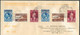 Ensemble De 3 Lettres COMMEMORATIVE FLIGHT N.Y. Centenary Philatelic Exhibition MAY 1947 Avec Séries De Tp Belges F. BOV - Andere & Zonder Classificatie