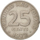 Monnaie, TRINIDAD & TOBAGO, 25 Cents, 1972, TTB, Copper-nickel, KM:4 - Trinidad Y Tobago