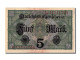 Billet, Allemagne, 5 Mark, 1917, 1917-08-01, SPL - 5 Mark