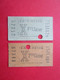 2 TICKETS Métro Autobus RATP - PARIS - 1°/2° Classe  - Série X - 1960/70 - TBE - Wereld