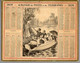 CALENDRIER GF 1909 - Promenade En Rivière De Ces Dames, Imprimeur Oberthur Rennes - Grand Format : 1901-20