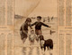 CALENDRIER GF 1912 - Bain De Mer, Enfant Et Le Chien, Imprimeur Oberthur Rennes - Grand Format : 1901-20