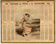 CALENDRIER GF 1913 - Coup De Vent En Bord De Mer, Imprimeur Oberthur Rennes - Big : 1901-20