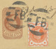 GB 189? QV 1/2 D Wrapper Uprated W 1/2 D Jubilee From LONDON "FB" To SINGAPORE - Covers & Documents