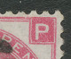 GB 1869 QV 3 D. Pl. 6 (PF) VFU (Numeral "447") MAJOR VARIETY: MISSING FRAMELINE - Abarten & Kuriositäten