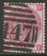 GB 1869 QV 3 D. Pl. 6 (PF) VFU (Numeral "447") MAJOR VARIETY: MISSING FRAMELINE - Variedades, Errores & Curiosidades