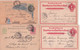 BRESIL - ENTIER POSTAL AVANT 1900 - 4 CARTES VOYAGEES => SUISSE / FRANCE / BELGIQUE - Entiers Postaux