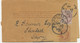 GB NI „BELFAST / 1“ IRISH CDS (25 Mm) QV Wrapper To Saxony 1 1/2 D POSTAGE RATE - Irlande Du Nord