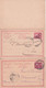 EGYPTE - 1891/1900 - ENTIERS POSTAUX - 2 CARTES TYPE PYRAMIDE/SPHINX Dont 1 REPONSE PAYEE => ALLEMAGNE/ALEXANDRIE - 1866-1914 Khédivat D'Égypte