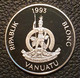 Vanuatu 50 Vatu 1993 (PROOF) "40th Anniversary Coronation Of Queen Elizabeth II"  Silver - Vanuatu