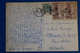 M8 MAROC BELLE CARTE  1950 AGADIR POUR VILLENEUVE FRANCE+ OASIS +PAIRE DE  T.P+ AFFRANCH.INTERESSANT - Brieven En Documenten