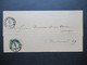 AD NDP 1869 Nr. 19 EF Auf Ortsbrief Stempel K1 Frankfurt A.M. (Thurn Und Thaxis) Faltbrief Ohne Inhalt - Storia Postale