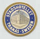 09456 "STADSHOTELLET - TRANÅS - SWEDEN" ETICH. ORIG. HOTEL - Etiquettes D'hotels