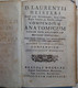 Libro Compendium Anatomicum D. Laurenti Heisteri Napoli 1761 (LG02) Come Da Foto Copertina In Pelle  Totam Rem Anatomica - Medizin, Biologie, Chemie