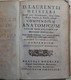 Libro Compendium Anatomicum D. Laurenti Heisteri Napoli 1761 (LG02) Come Da Foto Copertina In Pelle  Totam Rem Anatomica - Medicina, Biologia, Chimica